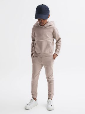 Taupe Reiss Alexander Oversized Cotton Jersey Hoodie