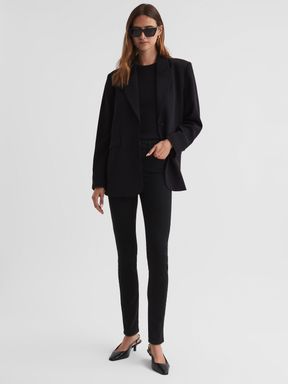 Black Shadow Reiss Margot Paige Skinny High Rise Jeans