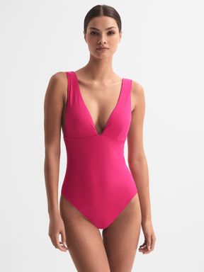 Pink Reiss Luna Italian Fabric Swimsuit