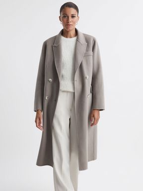 Beige Meotine Beige Wool Mid Length Coat