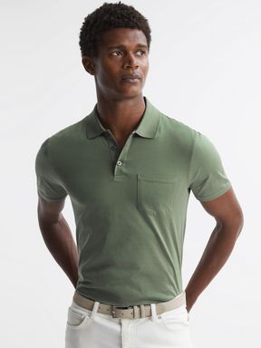 Fern Green Reiss Austin Short Sleeve Polo T-Shirt