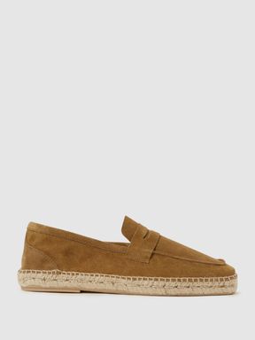 Tan Reiss Espadrille Suede Summer Shoes
