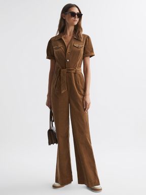 Toasted Coconut Paige Cropped Jumpsuit