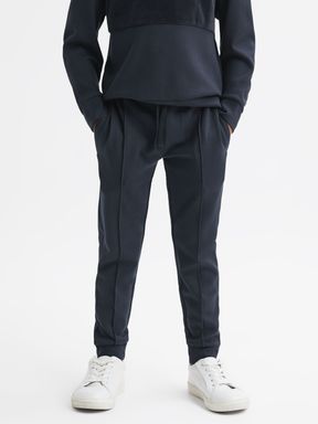 Navy Reiss Croxley Relaxed Drawstring Joggers