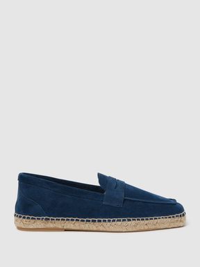 Navy Reiss Espadrille Suede Summer Shoes