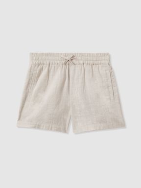 Stone Reiss Acen Linen Drawstring Shorts