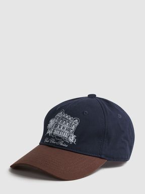 Navy/Tobacco Reiss Palermo Reiss | Ché Embroidered Baseball Cap
