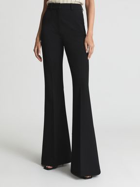 Black Reiss Effie Extreme Flare Trousers