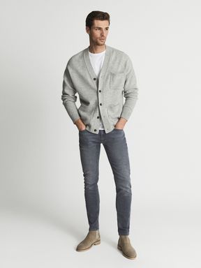 Washed Grey Reiss Harry Super Skinny Washed Jeans