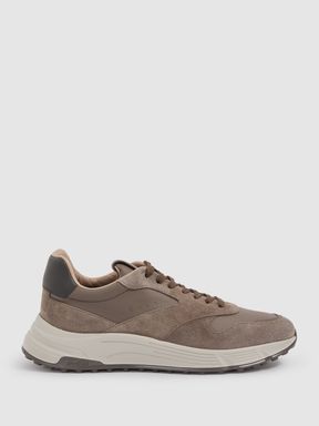 Brown Multi Hogan Suede Technical Trainers