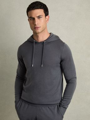 Blackend Blue Reiss Holland Merino Wool Hoodie