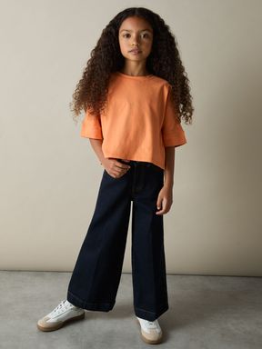 Orange Reiss Lois Cotton Oversized Short-Sleeve T-Shirt