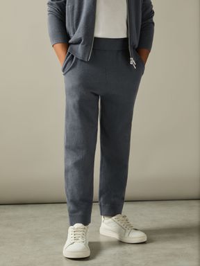 Blackened Blue Reiss Billings Merino-Blend Stretch Joggers
