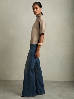 Neutral Reiss Olivia Cotton-Jersey Oversized T-Shirt