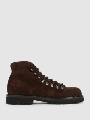 Dark Brown Harrys London Suede Hiking Boots