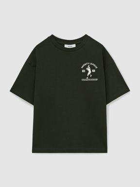 Forest Green Reiss Zito Varsity League 100% Cotton T-Shirt