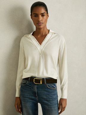 Ivory Reiss Nina Wool Collared Cricket Jumper