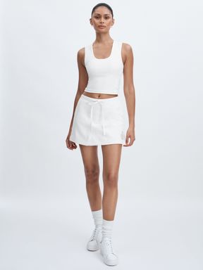 White The Upside Twill Skort