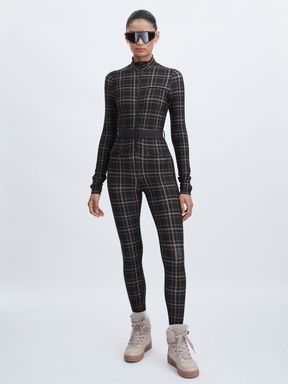 Black Check The Upside The Upside Belted Check Jumpsuit