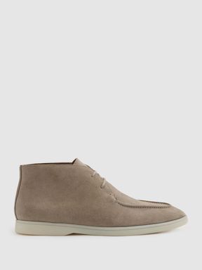 Light Stone Reiss Loftus Suede Chukka Boots