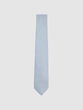 Light Blue Reiss Ceremony Textured Silk Blend Tie