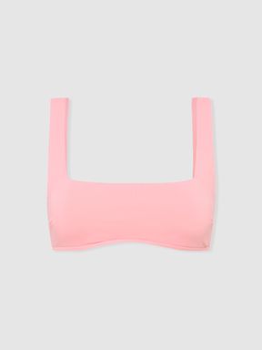 Pink Bondi Born Square Neck Bikini Top