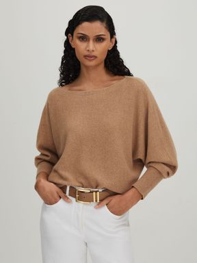 Soft Camel CRUSH Collection Cashmere Batwing Jumper