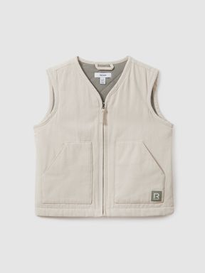 Off White Reiss Hayes Cotton Quilted Gilet