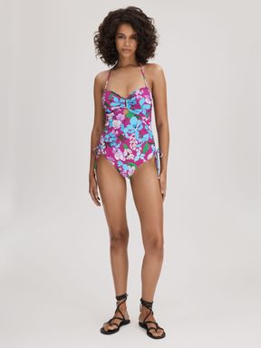 Multi Florere Printed Ruched Swimsuit