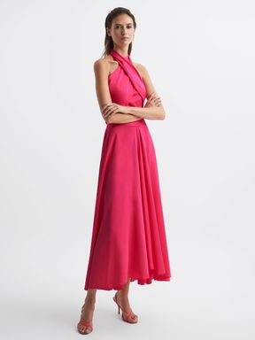Pink Reiss Ruby Occasion Maxi Skirt