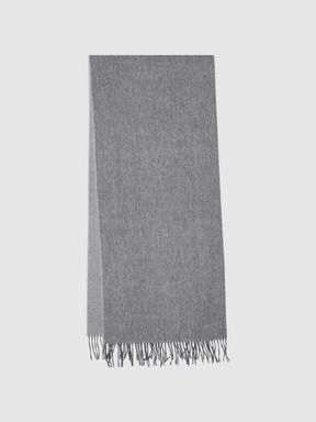 Soft Grey Reiss Picton Wool-Cashmere Scarf