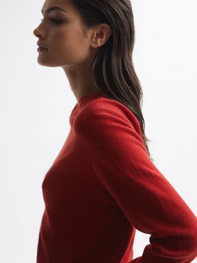 Red Reiss Audrey Crew Neck Knitted Jumper