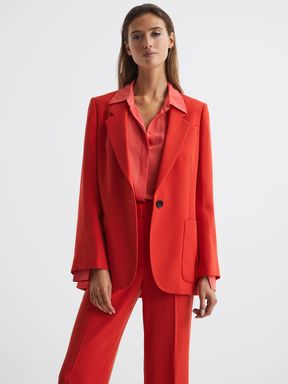 Coral Reiss Maia Single Breasted Split Sleeve Tailored Fit Blazer