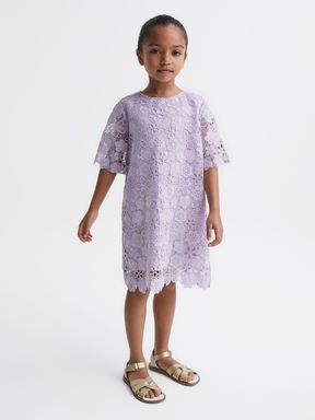 Lilac Reiss Susie Lace T-Shirt Dress