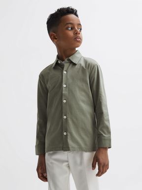 Sage Reiss Hendon Cotton Button-Through Shirt