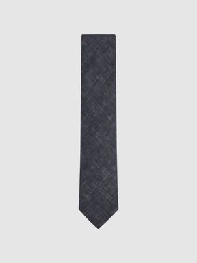 Navy Reiss Lazzaro Linen Tie