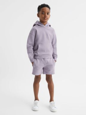 Lilac Reiss Alexander Oversized Garment Dye Jersey Hoodie