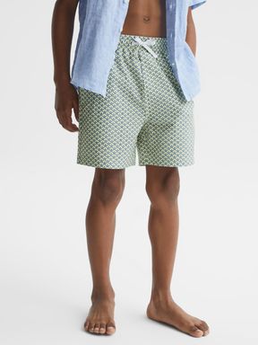 Yellow Reiss Bay Starfish Print Swim Shorts