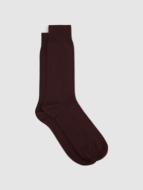Bordeaux Reiss Mari Mercerised Cotton Blend Sock