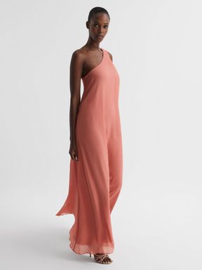 Coral Reiss Charly One Shoulder Maxi Dress