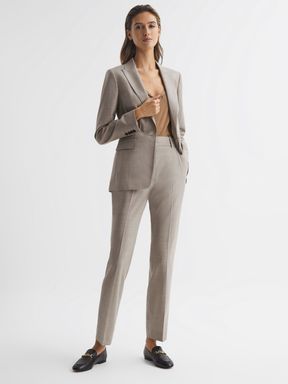 Oatmeal Reiss Emily Straight Leg Tailored Trousers