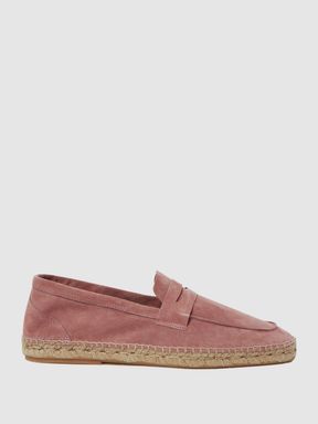 Pink Reiss Espadrille Suede Summer Shoes