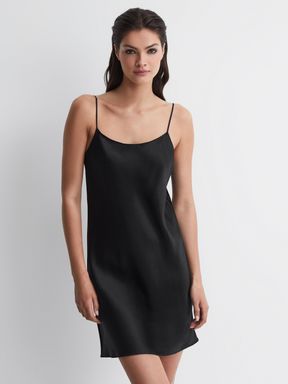 Black Calvin Klein Underwear Silk Night Dress