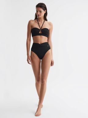 Black Reiss Calvin Klein Underwear Halterneck Bikini Top