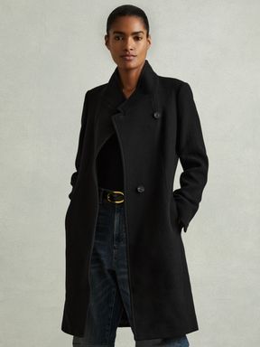 Smartcoat Women Black Coats Reiss REISS Rest of World