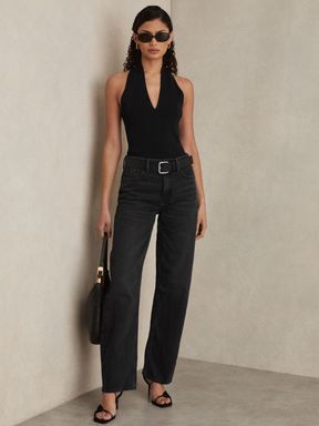 Black Good American Good American Relaxed Barrel Jeans