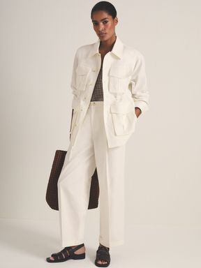 White Reiss Luca Reiss | Les 100 Ciels Wide Leg Trousers