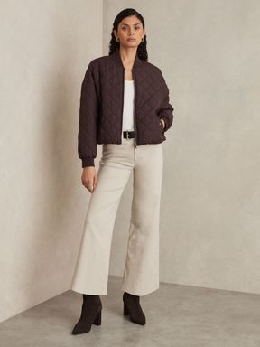 Cream Good American Good American Cropped Palazzo Jeans