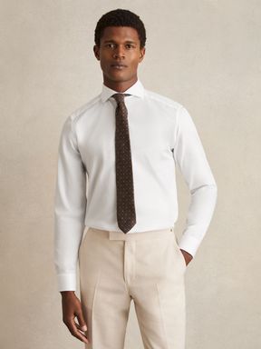 White Reiss Storm Two-Fold Cotton Shirt