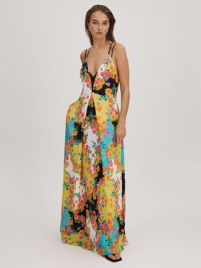 Multi Florere Printed Dual Strap Maxi Dress